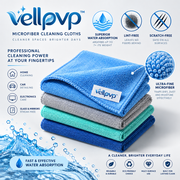 vellpvp™ Everyday Microfiber Cleaning Kit — Reusable Household Cleaning Accessories