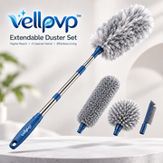 vellpvp™ Extendable Multi-Surface Duster Set — Reusable Household Cleaning Accessories