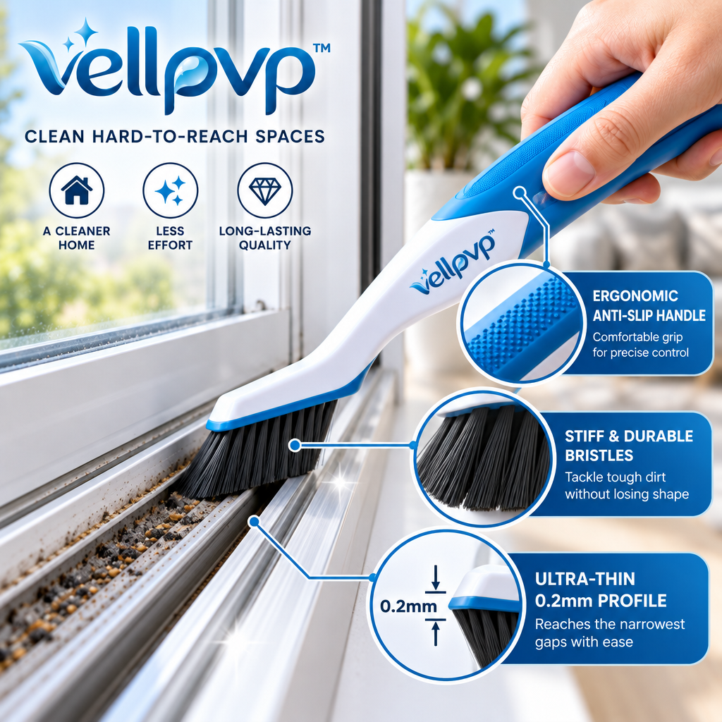 vellpvp™ Precision Crevice Cleaning Tool Kit — Reusable Household Cleaning Accessories