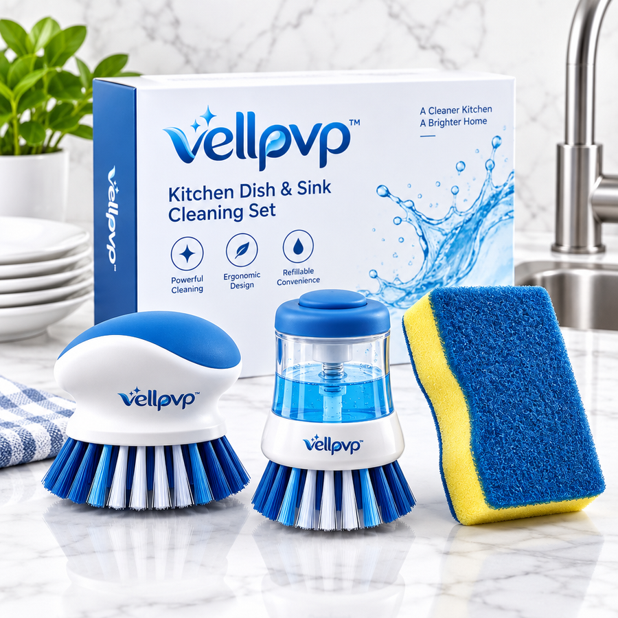 vellpvp™ Kitchen Dish & Sink Cleaning Set — Kitchen Cleaning Accessories