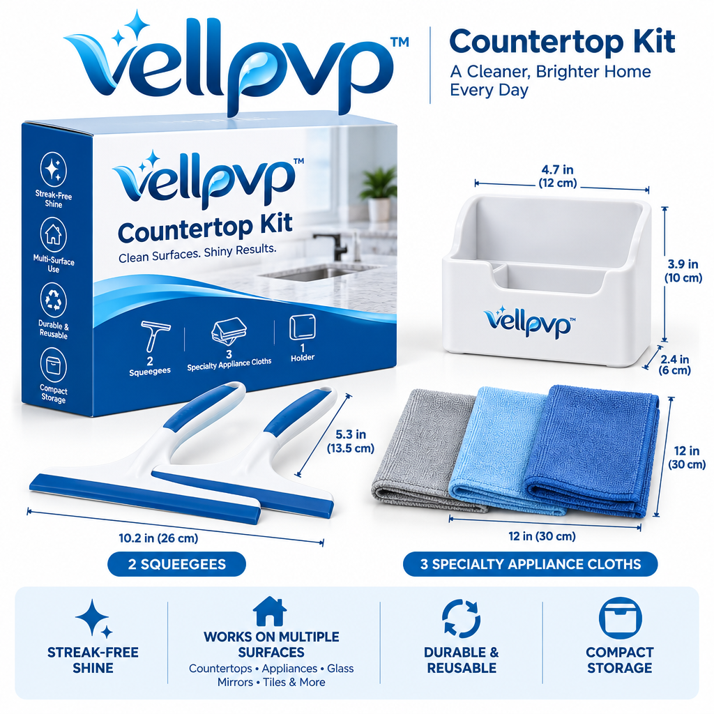 vellpvp™ Countertop & Appliance Cleaning Kit — Kitchen Cleaning Accessories