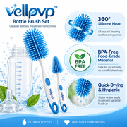 vellpvp™ Kitchen Bottle & Drinkware Brush Set — Kitchen Cleaning Accessories