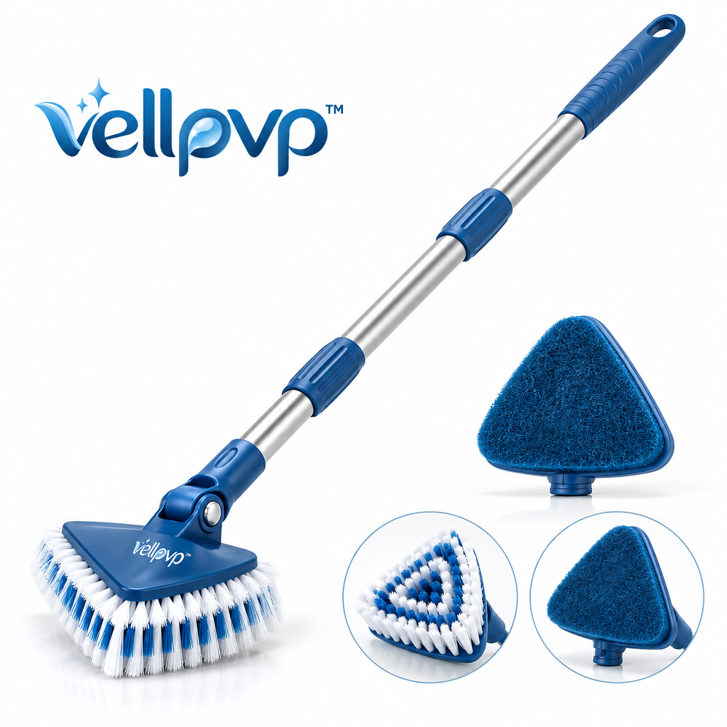 vellpvp™ Extendable Shower Scrubber System — Bathroom Cleaning Tools