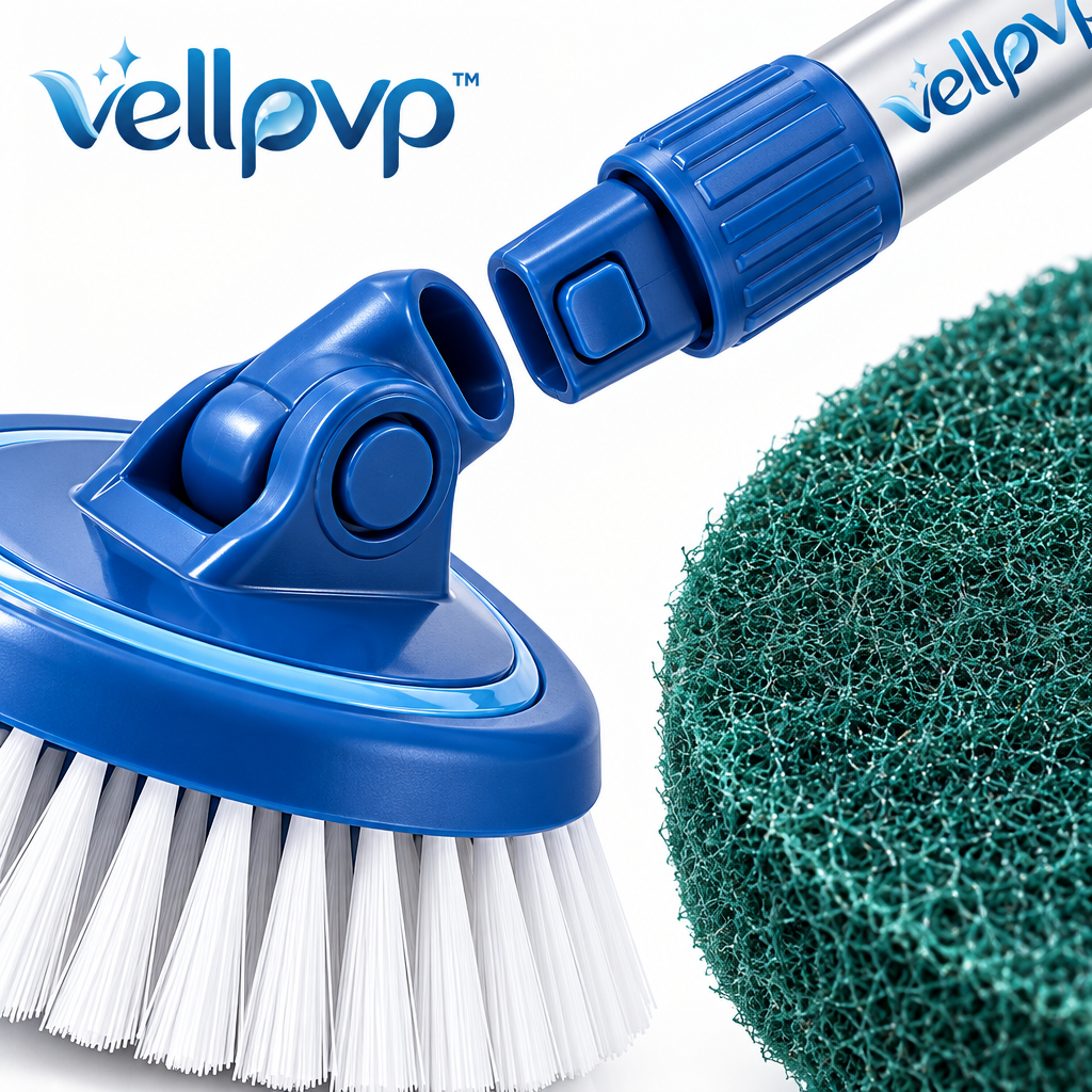 vellpvp™ Extendable Shower Scrubber System — Bathroom Cleaning Tools
