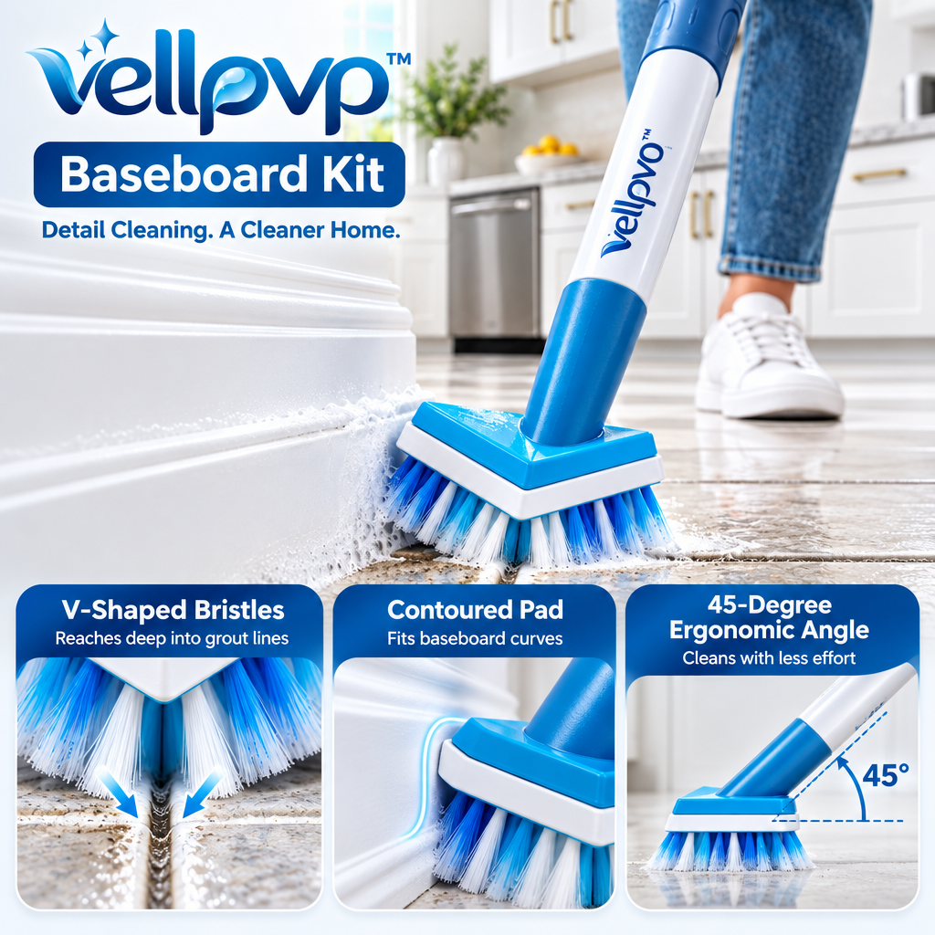 vellpvp™ Floor & Baseboard Scrubbing Kit — Floor & Surface Cleaning Equipment