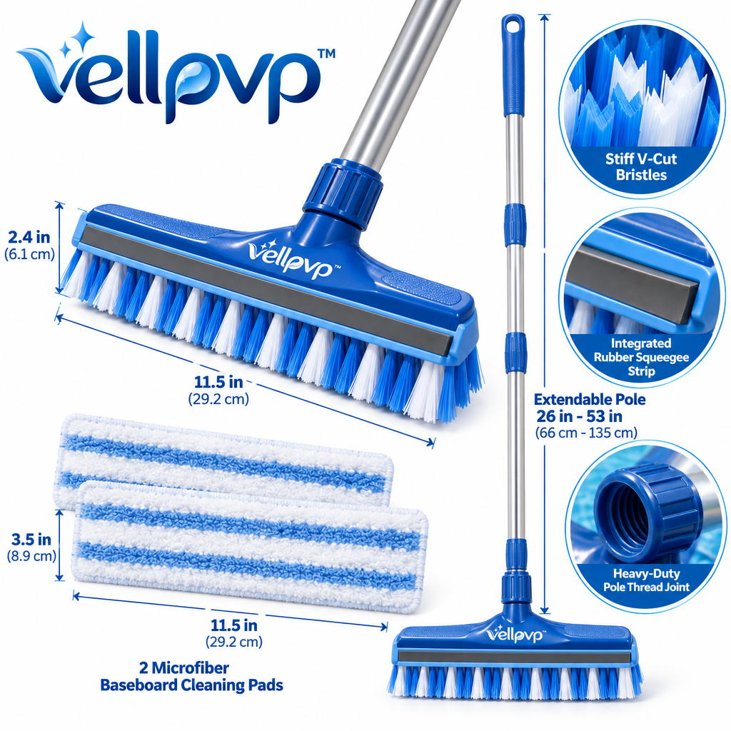 vellpvp™ Floor & Baseboard Scrubbing Kit — Floor & Surface Cleaning Equipment
