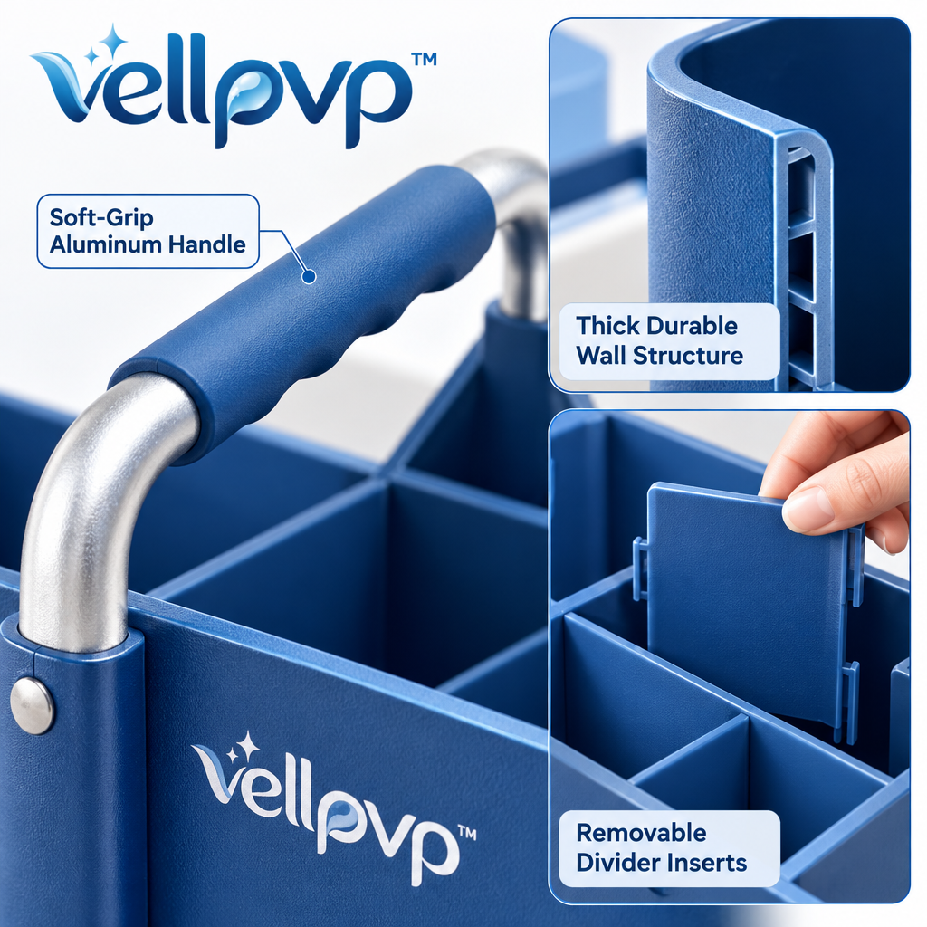 vellpvp™ Portable Cleaning Supply Caddy Set — Cleaning Supply Storage & Organization